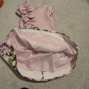 Ted Baker Pink Ruffle Floral Dress